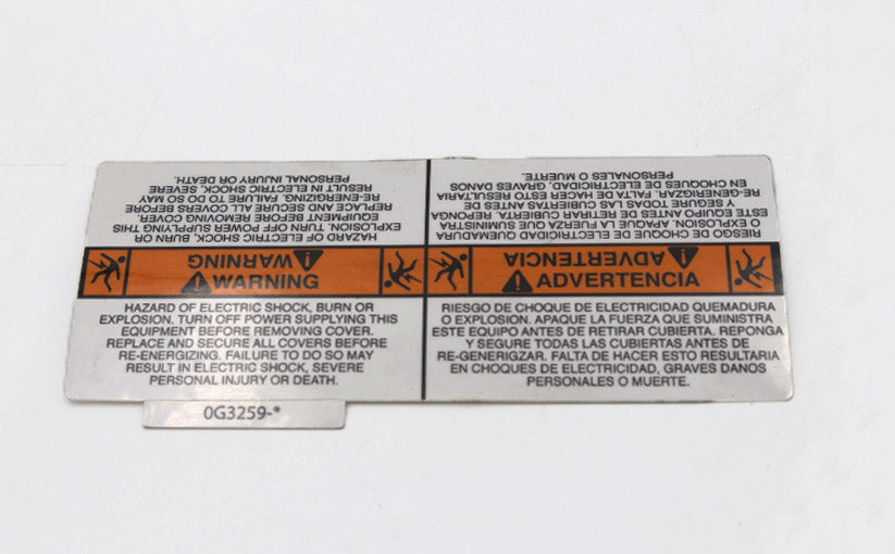 Generac 0G3259 DECAL TERMINAL SHOCK HZD BI