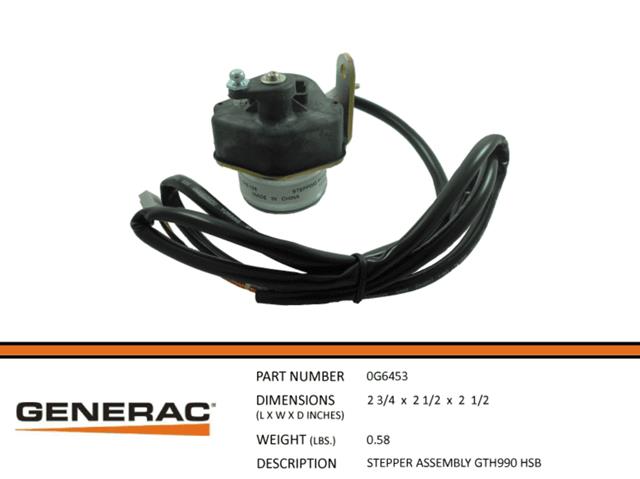 Generac Guardian STEPPER ASSEMBLY GTH990 HSB 0G6453