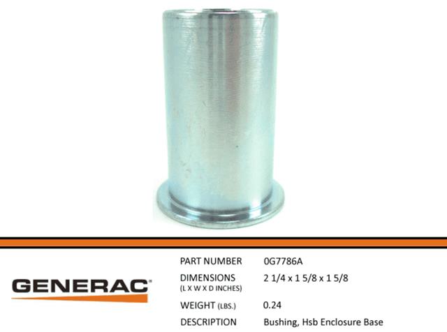 Generac BUSHING, HSB ENCLOSURE BASE 0G7786A