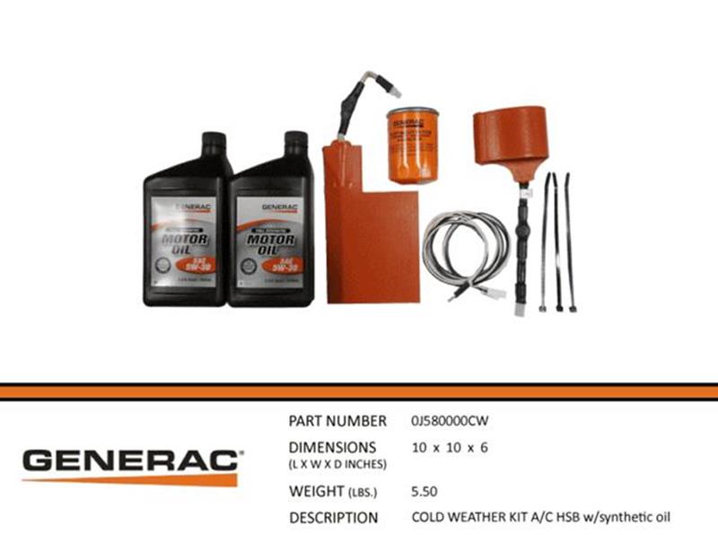 Generac Cold Weather A/C HSB KIT w/ synthetic oil - 24 Pack Part# 0J5800PK24