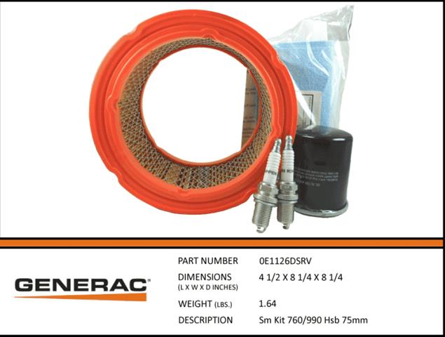 Generac Guardian SM KIT 760/990 HSB 75MM  0E1126DSRV