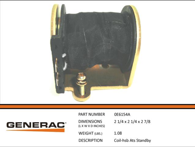 Generac 0E6154A COIL HSB ATS STANDBY 200AMP