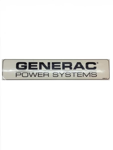 Generac Decal Generac Power Systems Part# 0G8213 – Genpartsupply