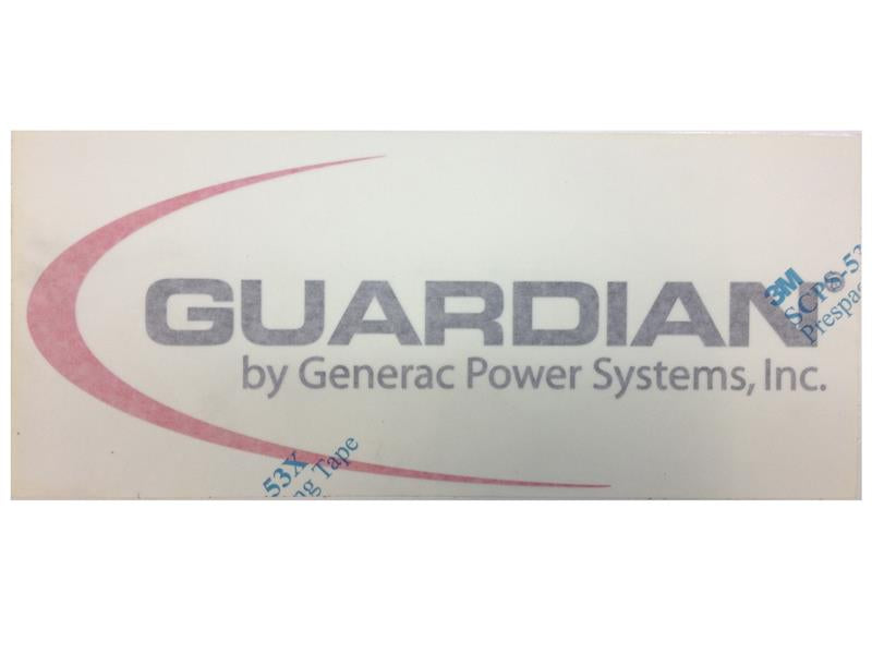 Generac Door Decal , Guardian Part# 0G8667