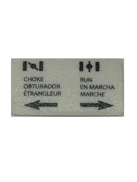 Generac Decal Choke Tri-Lingual Part# 0H2549