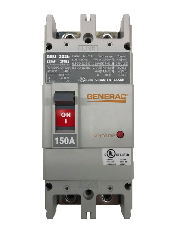 Generac CB 150A 2Pole 240V 225AF Part# 0K0971