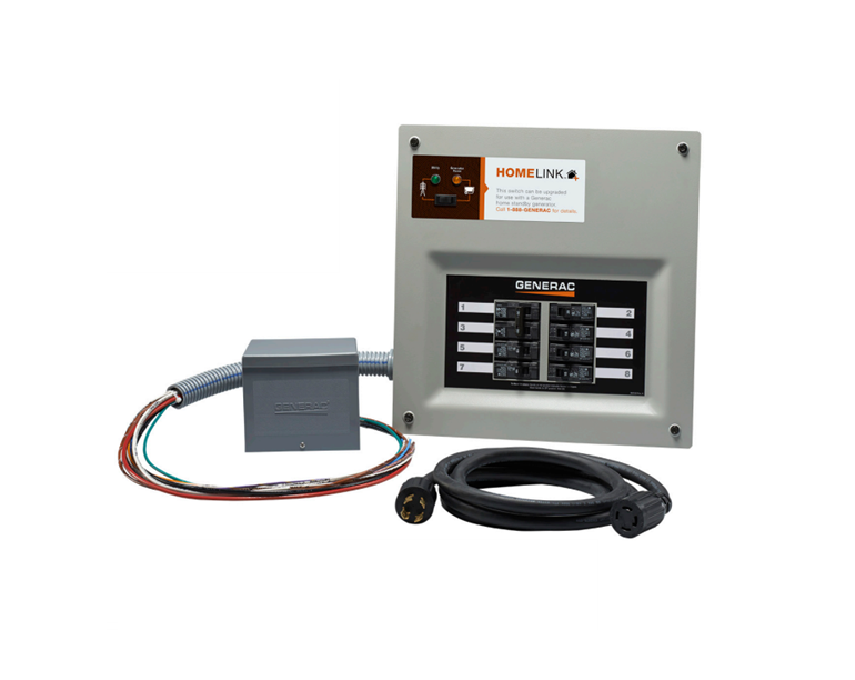 Generac 30 Amp indoor transfer switch kit for 8-10 circuit Model# 6853