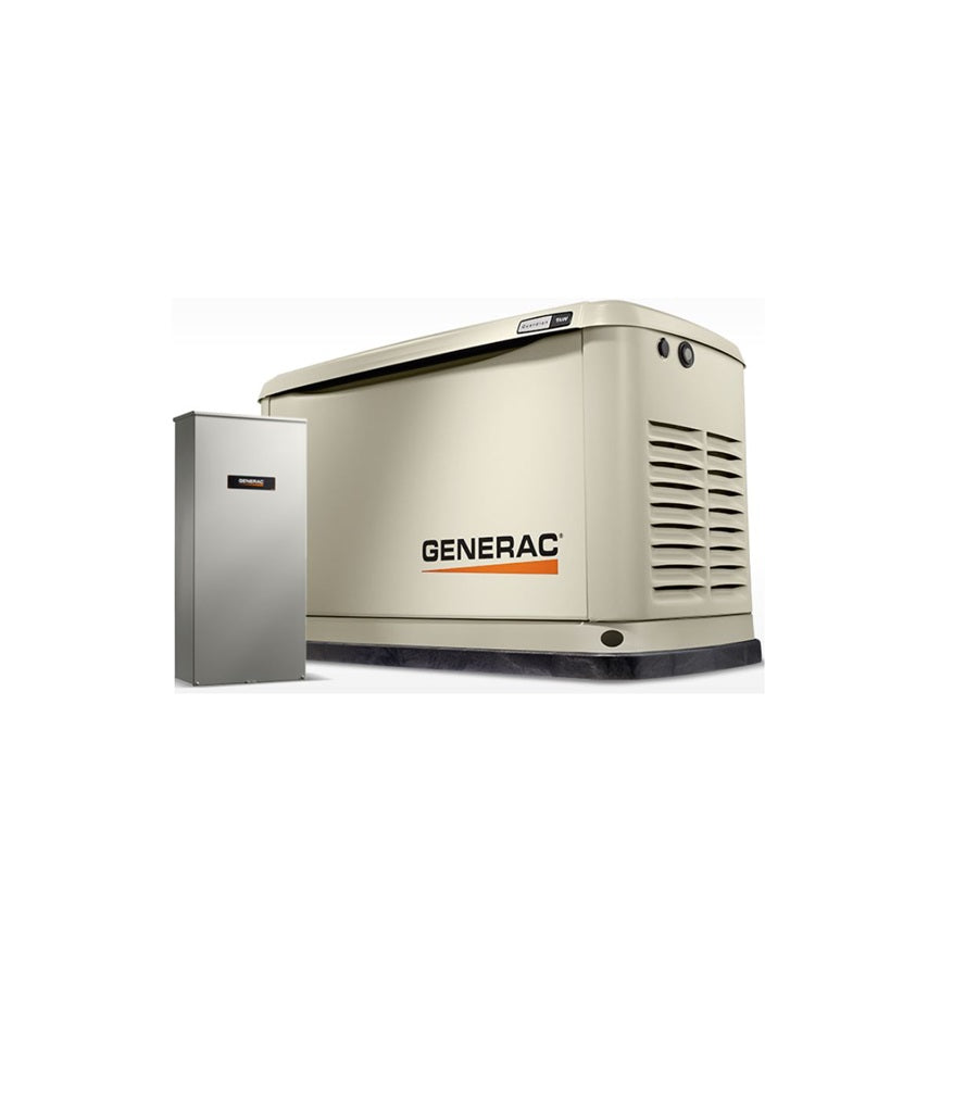 Generac 9/8 KW Air Cooled Standby Generator & 16 Circuit LC NEMA3 Model# 7030