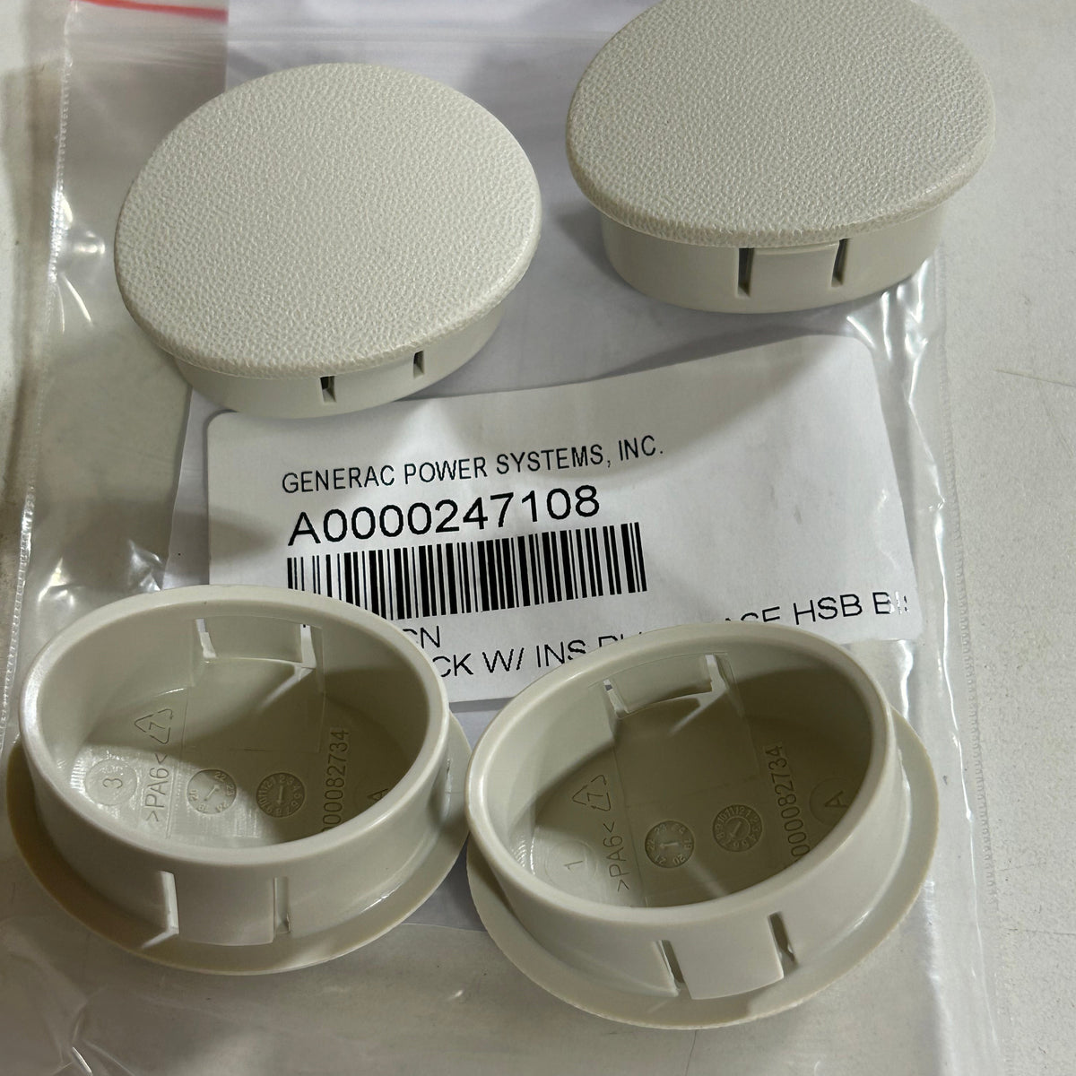 Generac Base Plug Kit Generac A0000247108 FOUR PACK W/ INS PLUG BASE HSB BISQUE – Genpartsupply