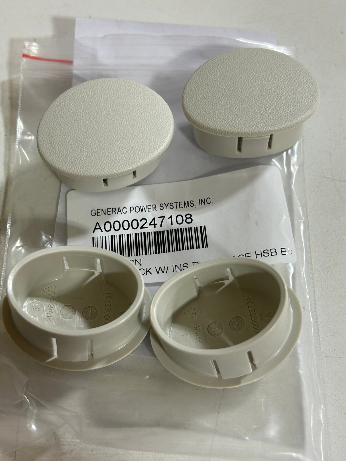 Generac A0000247108 FOUR PACK W/ INS PLUG BASE HSB BISQUE