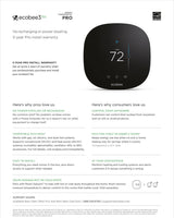 Ecobee3 Lite Pro Smart Thermostat EB-STATE3LTP-02