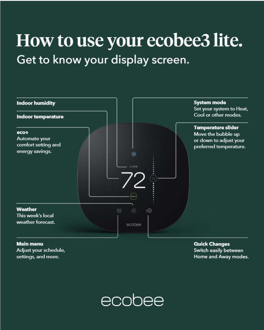 Ecobee3 Lite Pro Smart Thermostat EB-STATE3LTP-02