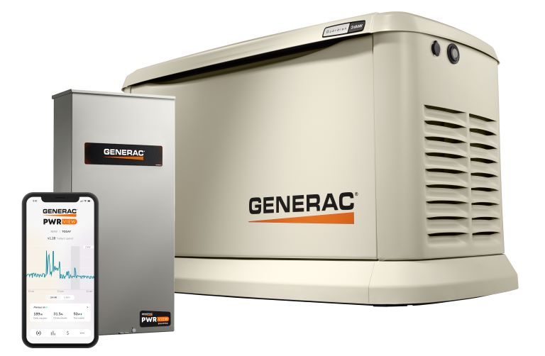 Generac Guardian® 24kW Standby Generator System (200A Service Disc. + AC Shedding) w/ PWRview & Wi-Fi