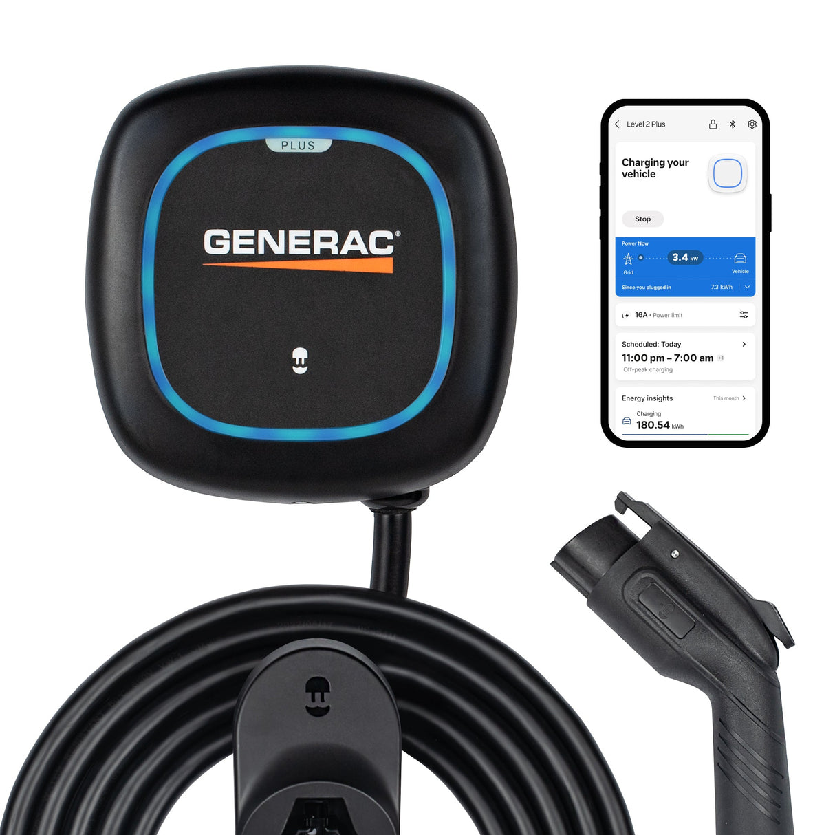 Generac EV Charger, Level 2, 48A Plus PUP2-U-1-6-C-GC2