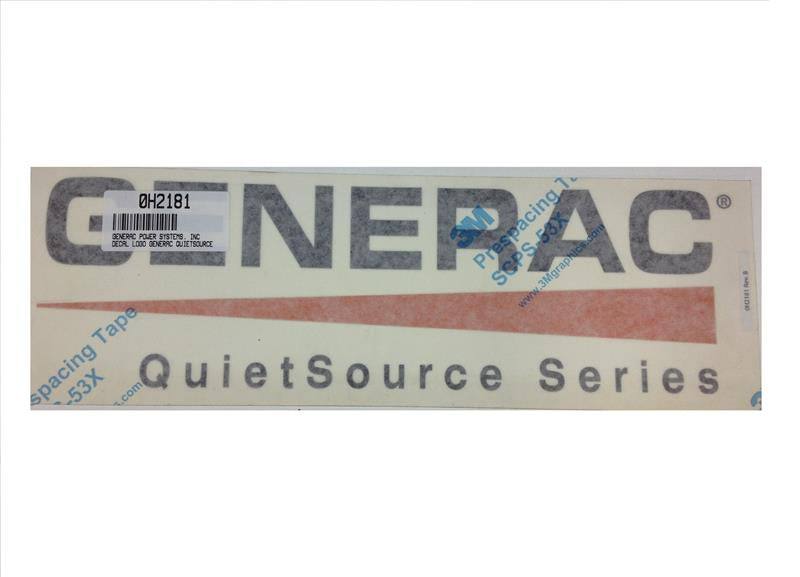 Generac Decal Logo Generac Quiet Source Series Part